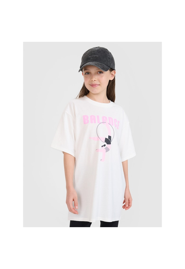 Tricou fete JRSS25TTSHF2646-11S - 4F - Bumbac - Alb