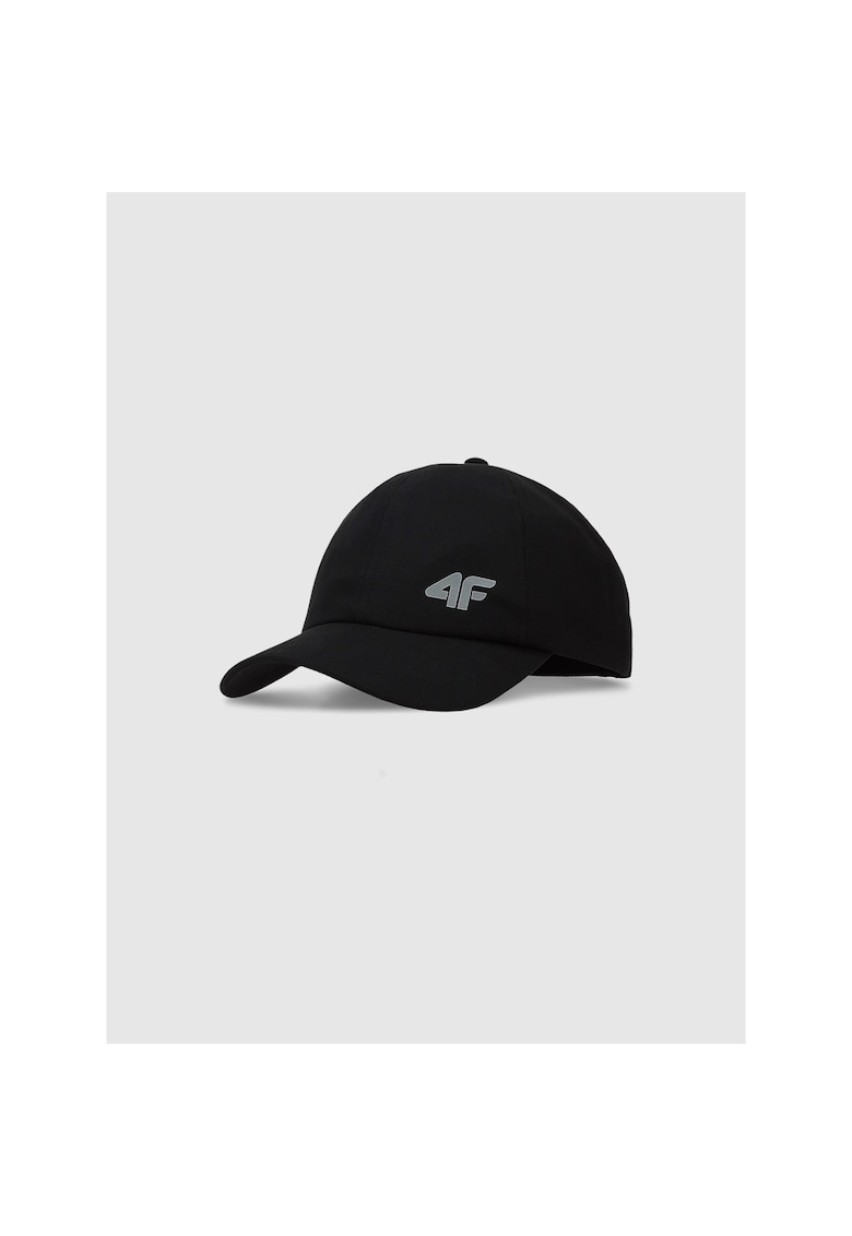 4f Sapca Baseball Unisex Negru cu Logo Reflectorizant - Material Sintetic Durabil - Ajustare Velcro - Junior