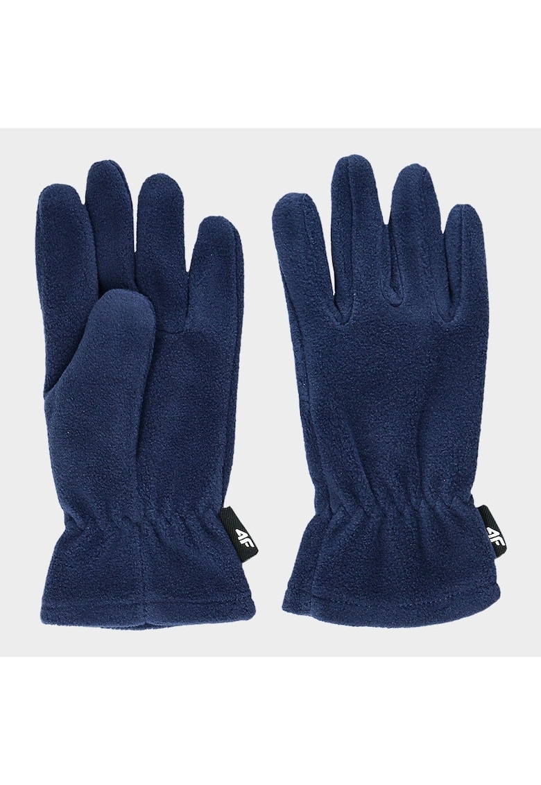 Manusi Calduroase Copii Fleece Junior Bleumarin - Unisex - Cinci Degete - Interior Microfleece - Confortabile si Isolate pentru Iarna - Marimi