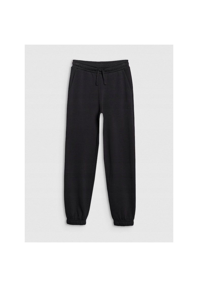 Pantaloni sport pentru baieti - negru - croiala oversize - material bumbac