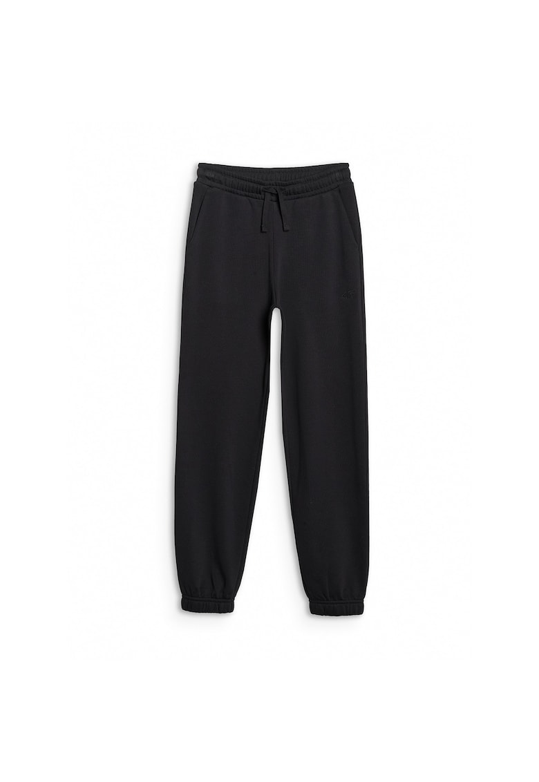Pantaloni sport pentru baieti - negru - croiala oversize - material bumbac