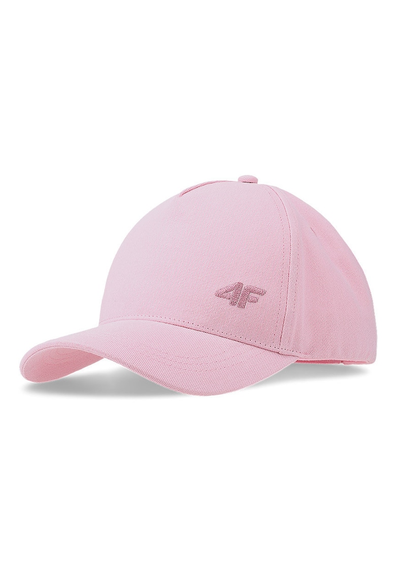 4f Sapca pentru Copii Unisex Junior - Roz Pal - Bumbac 100% - Cozoroc Curbat - Ajustabila Velcro - Sportstyle