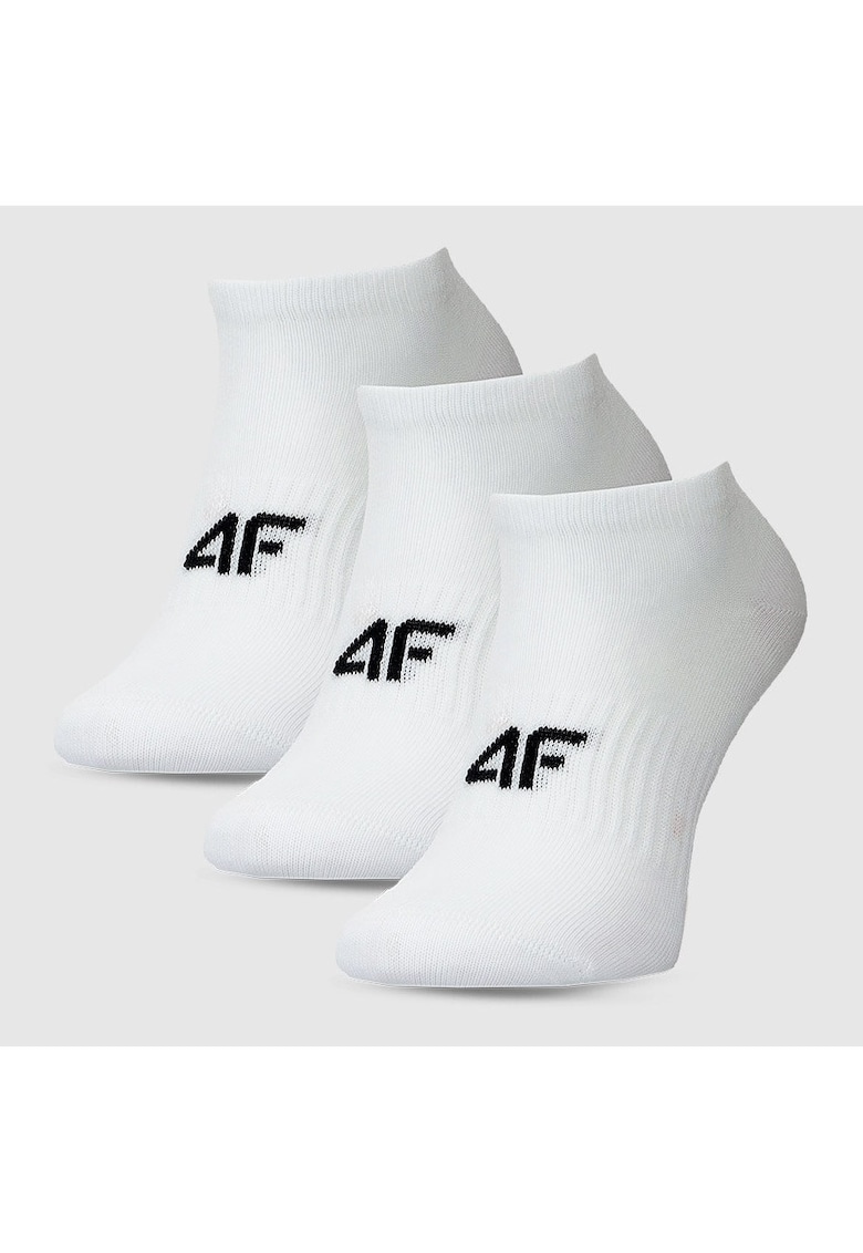 Set 3 perechi sosete Sport pentru Baieti No-Show - Alb - 70% Bumbac - Confort si Durabilitate - Marimi