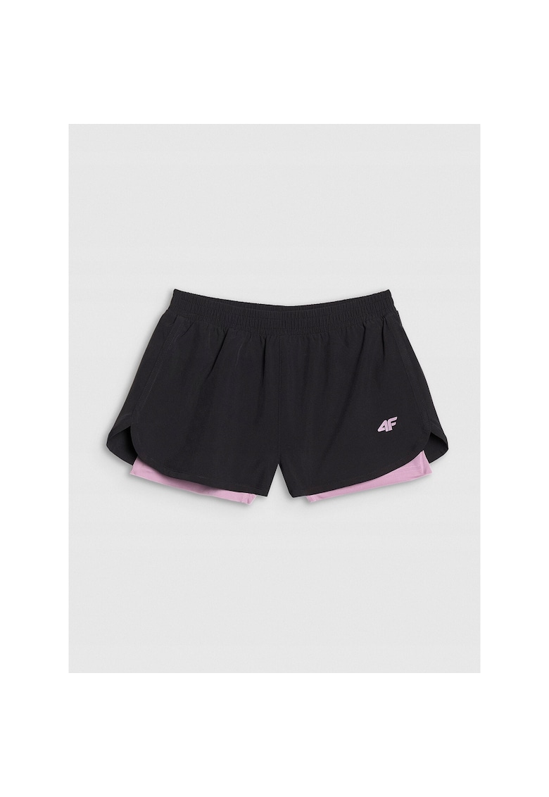 Pantaloni sport copii - scurti ciclism - negru