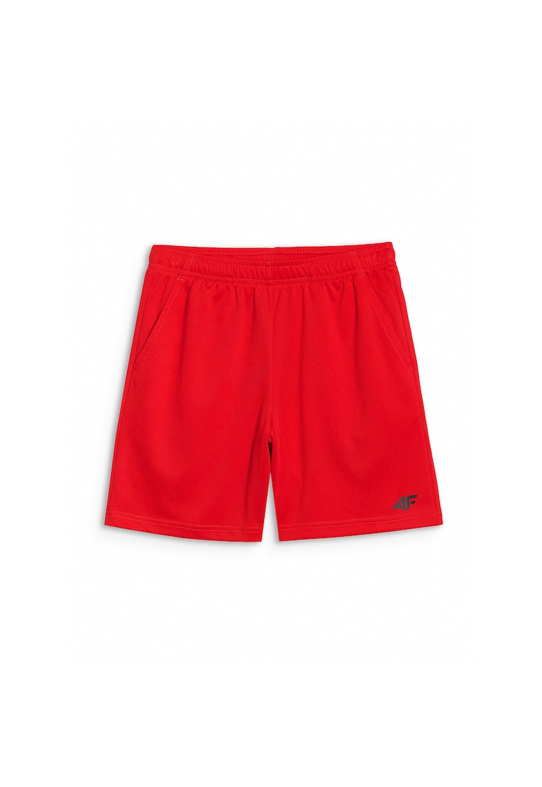 Pantaloni scurti sport baieti - uscare rapida - rosii - material sintetic
