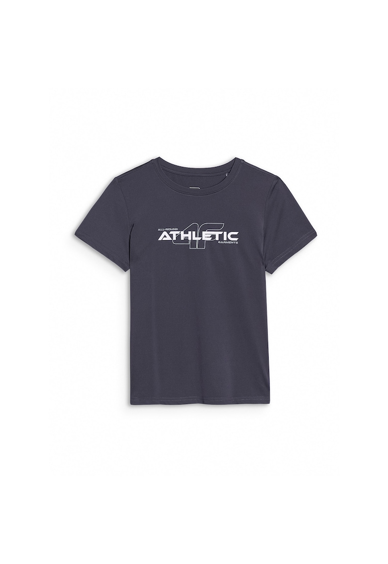 Tricou sport copii uscare rapida - gri - material sintetic - pentru baieti