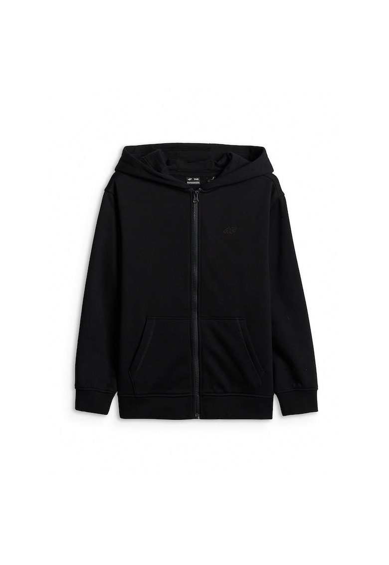 Hanorac Sport pentru Baieti Negru Intens - Bumbac 79% - Oversize - Marime 140 - Ideal pentru Zile Racoroase si Activitati Casual sau Sportive