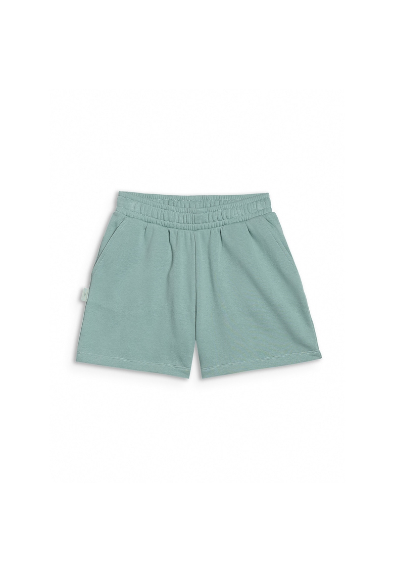 Pantaloni scurti copii - supradimensionati - fara captuseala - turcoaz - bumbac
