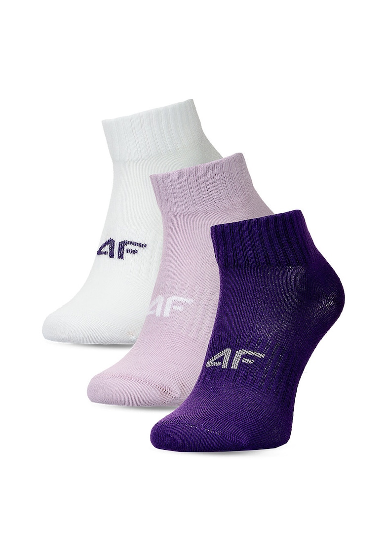 4f Sosete casual pentru fete - set de 3 - multicolor - bumbac - lungime pana la glezna