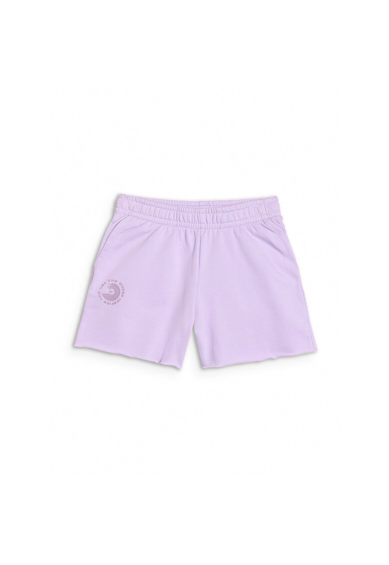 Pantaloni scurti copii violet - 80% bumbac - efect de spalare acida