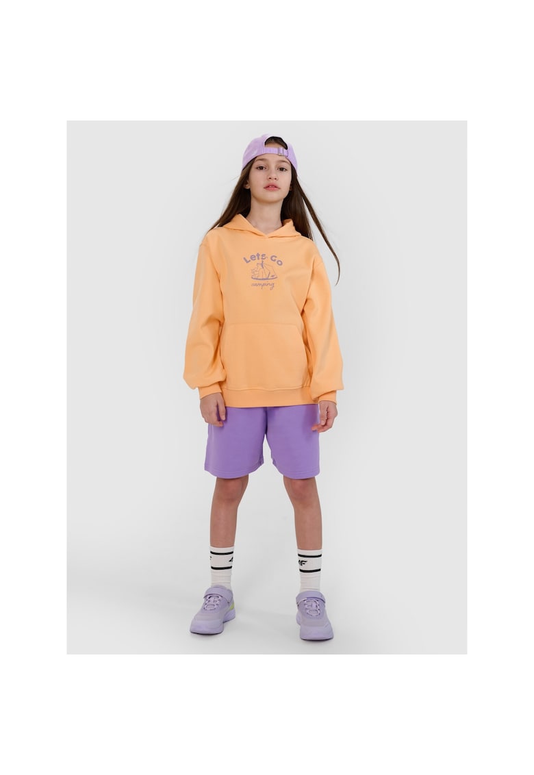 Sorturi Sport Fete Violet Bumbac Oversize 158 - Junior Sportstyle