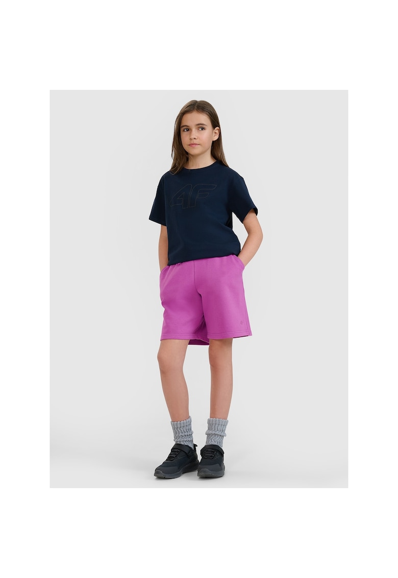 Sort Fete Trening Casual Oversize - Bumbac & Poliester - Violet Inchis - Sportstyle - Marimea 158 - Junior