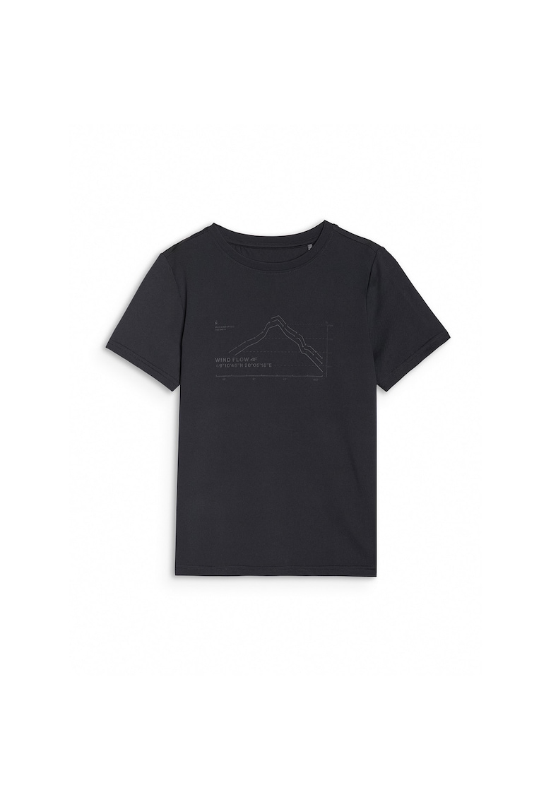 Tricou sport copii uscare rapida - negru - material sintetic