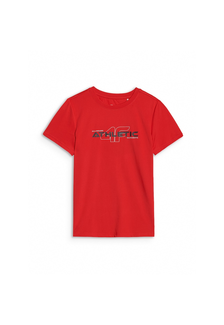 Tricou sport uscare rapida - rosu - material sintetic - pentru baieti