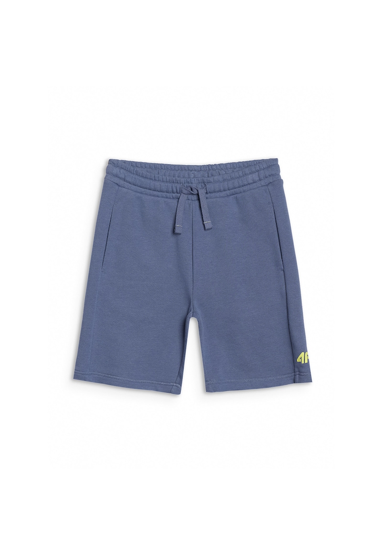 Pantaloni scurti sport baieti - albastru - bumbac si poliester - fara captuseala - cu 2 buzunare
