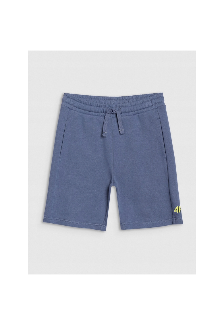 Pantaloni scurti sport baieti - albastru - bumbac si poliester - fara captuseala - cu 2 buzunare