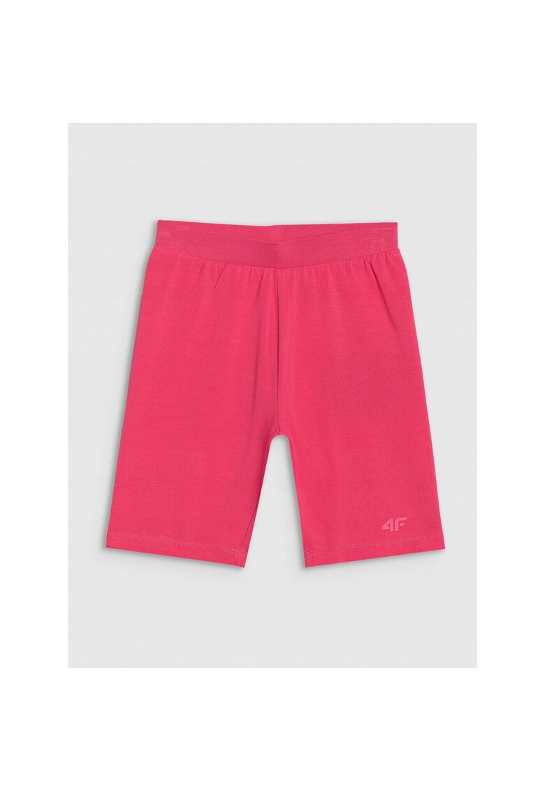 Colanti ciclism fete slim fit - talie inalta - roz - bumbac