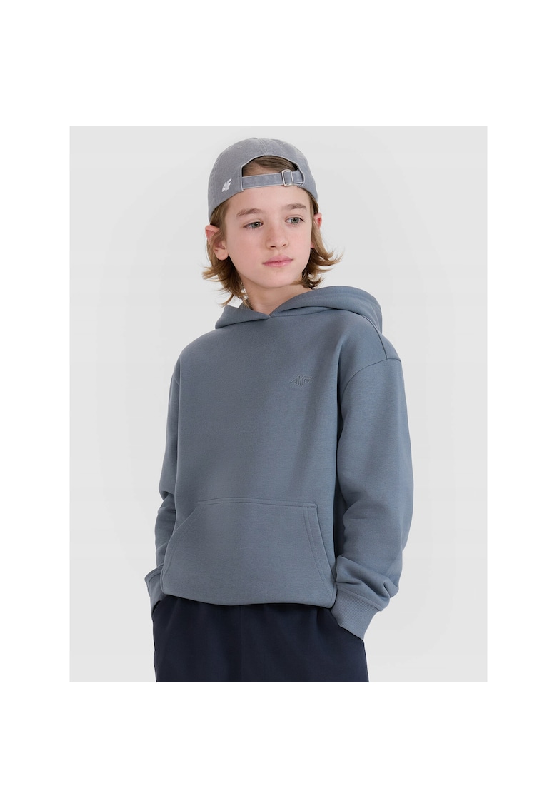 Hanorac copii  gri - bumbac 80% - gluga - supradimensionat
