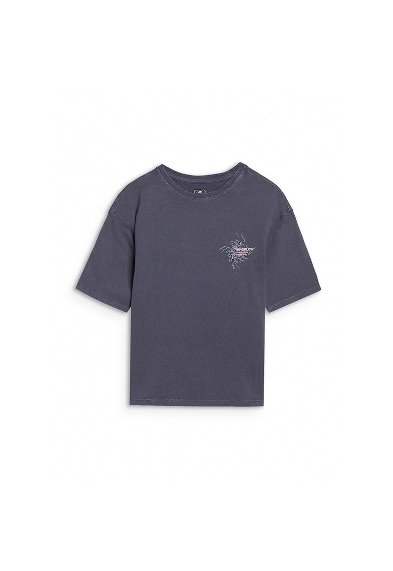 Tricou pentru fete - Bumbac - Gri - Gri
