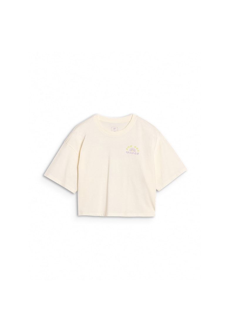 Tricou fete JWSS25TTSHF1868-11S - 4F - Bumbac - Alb