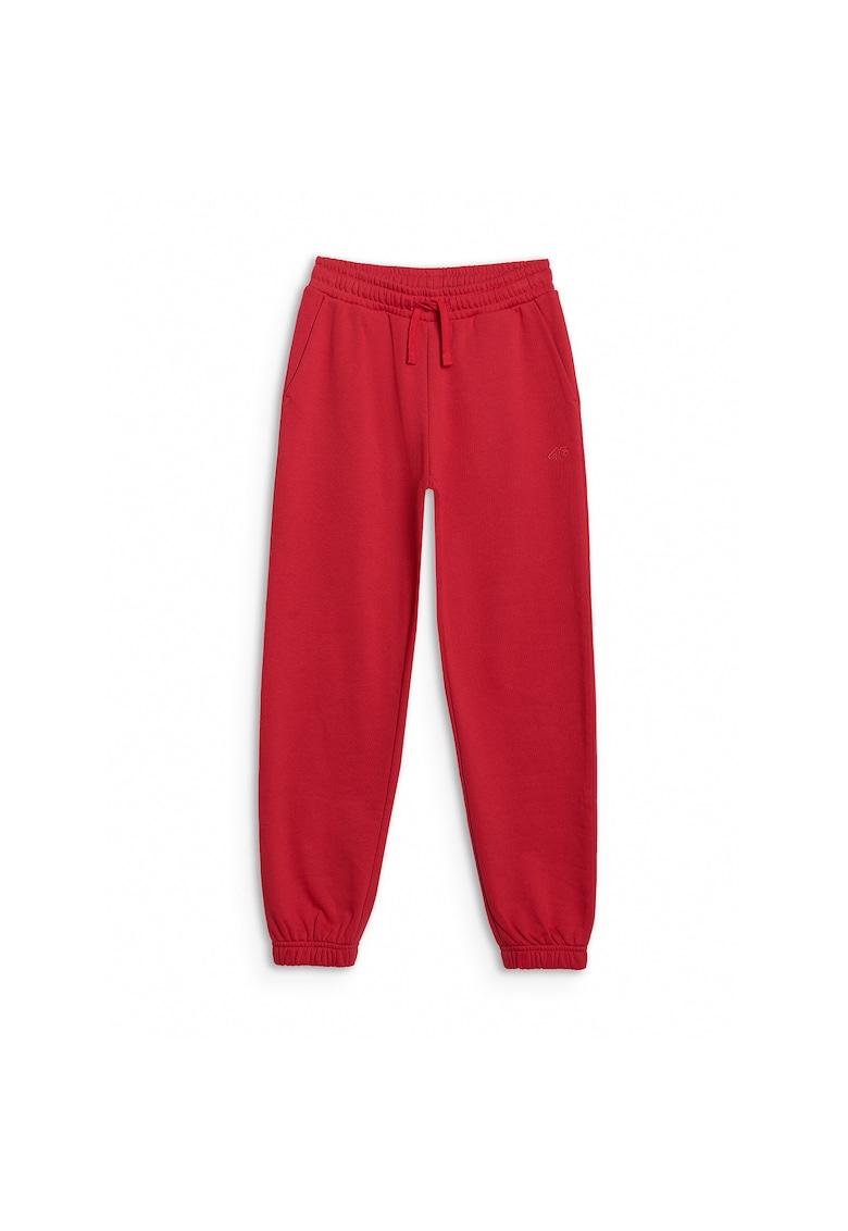 Pantaloni sport pentru baieti - oversize - elastici - rosu - bumbac