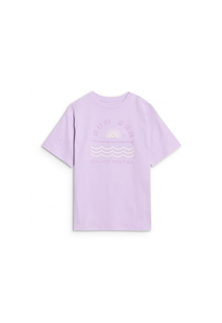 Tricou fete JWSS25TTSHF1870-52S - 4F - Bumbac - Violet