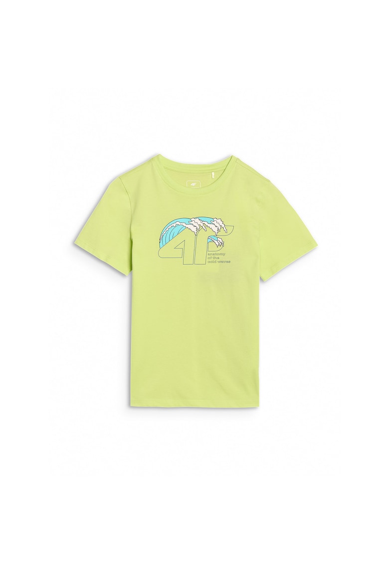 Tricou copii bumbac imprimeu - Verde