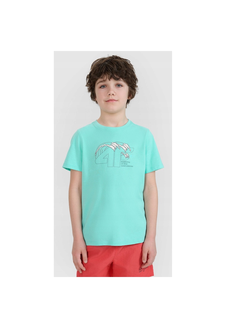 Tricou sport copii Junior Sportstyle - maneca scurta - verde menta pastel - 100% bumbac -