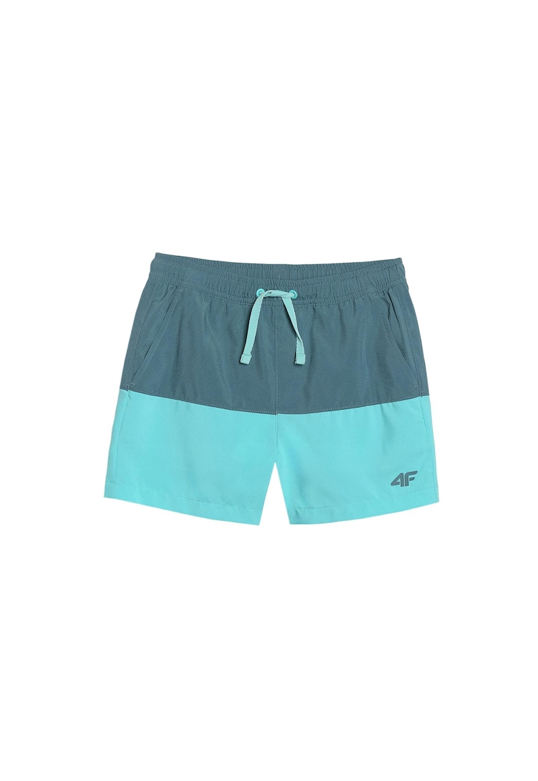 Pantaloni scurti de baie pentru baieti - poliester - turcoaz