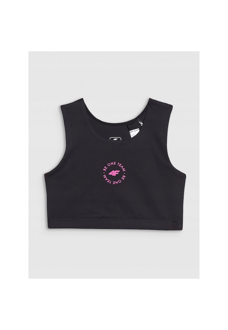 Bustiera sport pentru fete - negru - sintetic