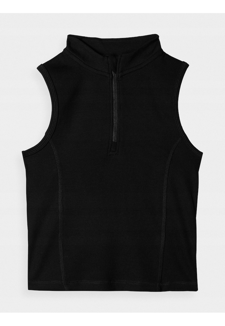 Tricou sport dama slim - negru - bumbac elastan