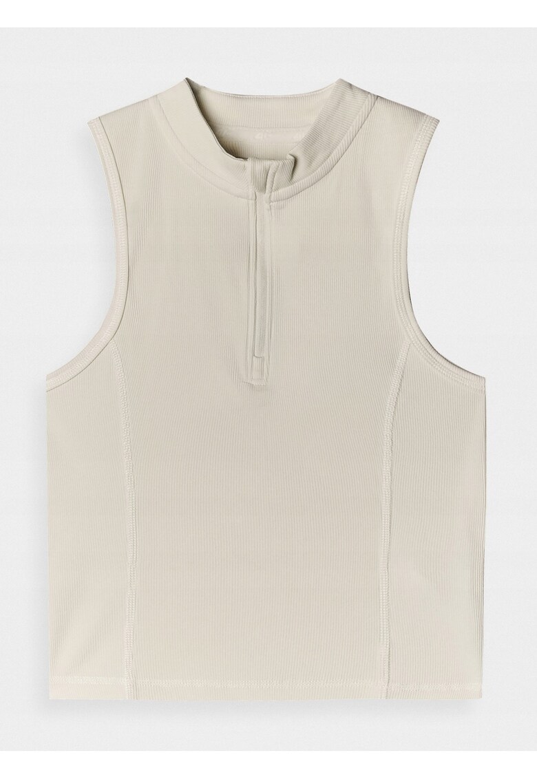 Tricou sport dama slim - alb - bumbac elastan