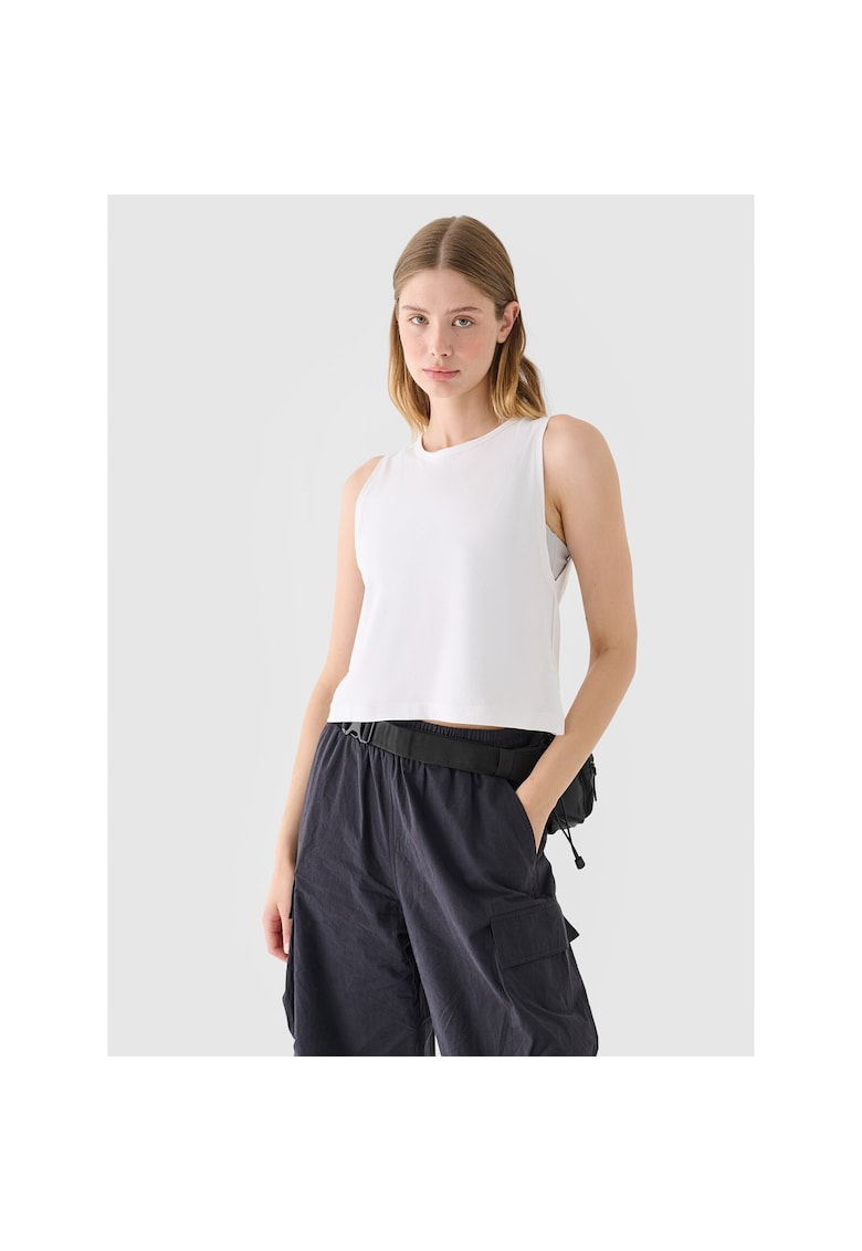 Maiou sport dama alb - bumbac croiala normala - Alb