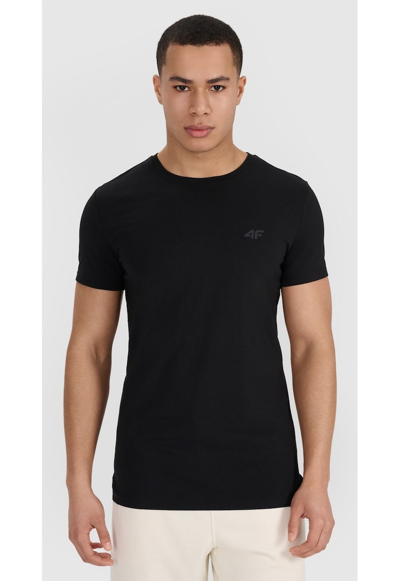 Tricou barbati  set de 2 - slim fit - negru - 95% bumbac