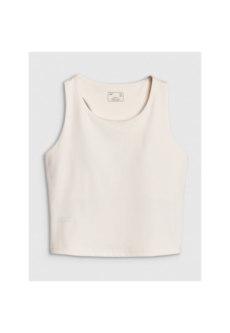 Maiou sport dama - crop-top antrenament - uscare rapida - alb - Primavara-Vara 2025 -