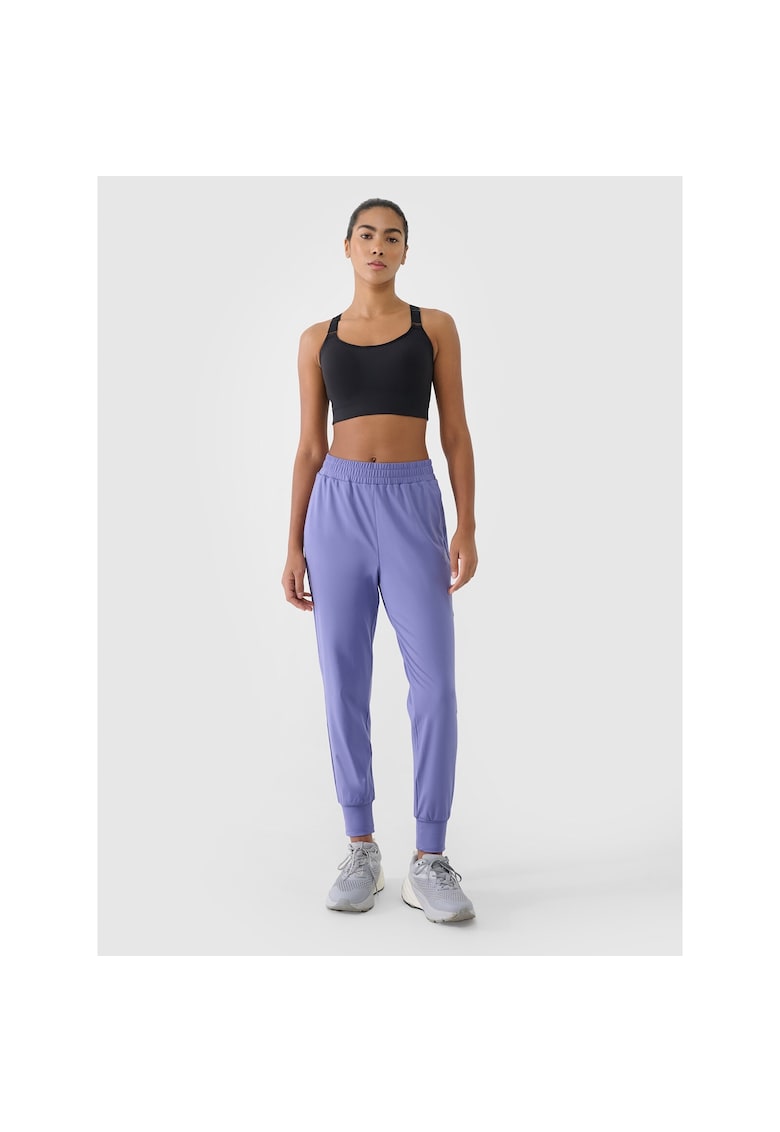 Pantaloni sport dama mov - uscare rapida - material sintetic - croiala obisnuita