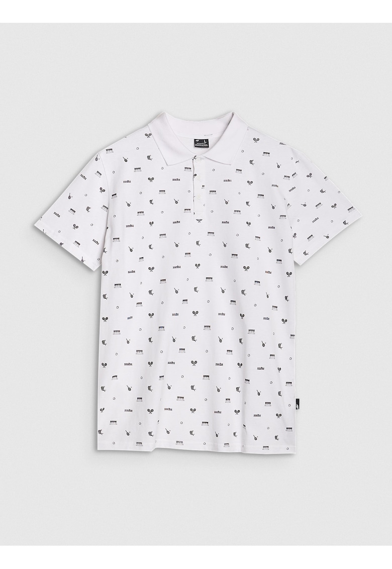 Tricou polo barbati croiala obisnuita - bumbac 100% - alb