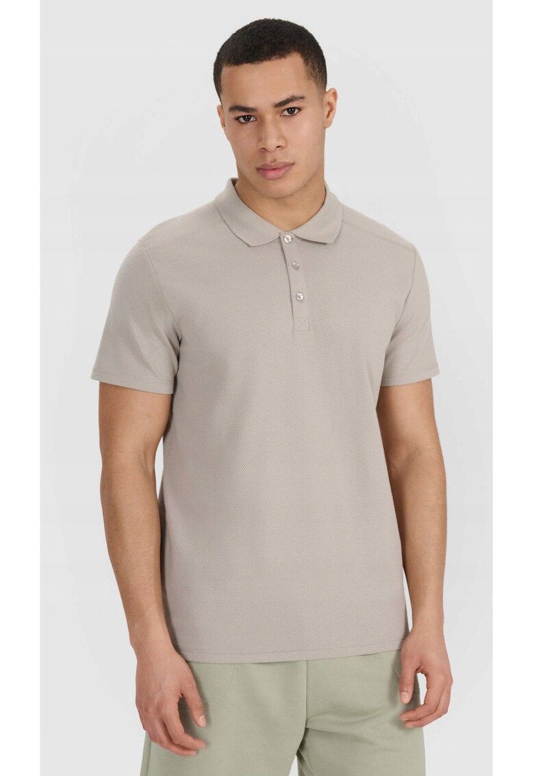 Tricou polo pentru barbati - gri - bumbac - Gri deschis