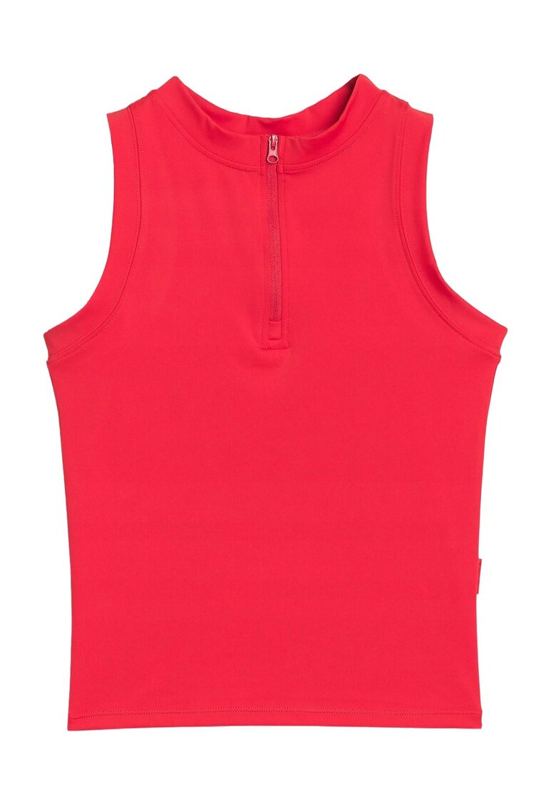 Maiou Fara Maneci Slim pentru Femei Rosu - Material Sintetic Durabil - Sport & Casual