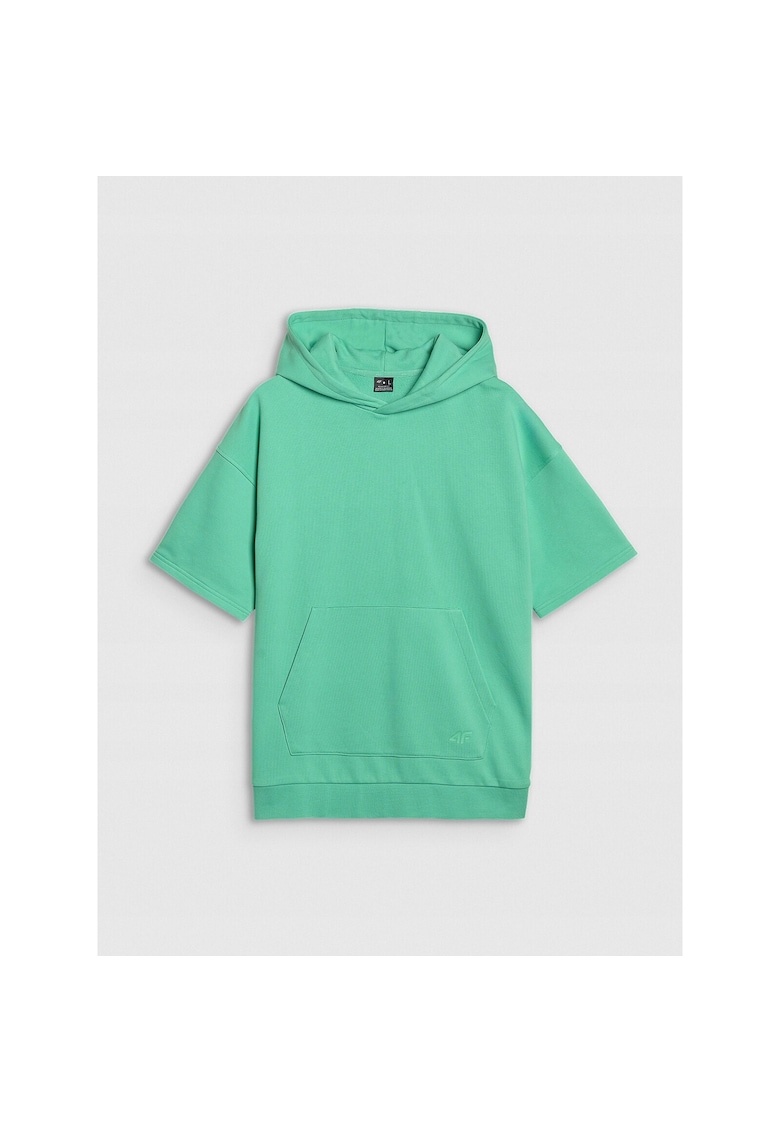 Hanorac sport barbati verde - maneca scurta - material bumbac