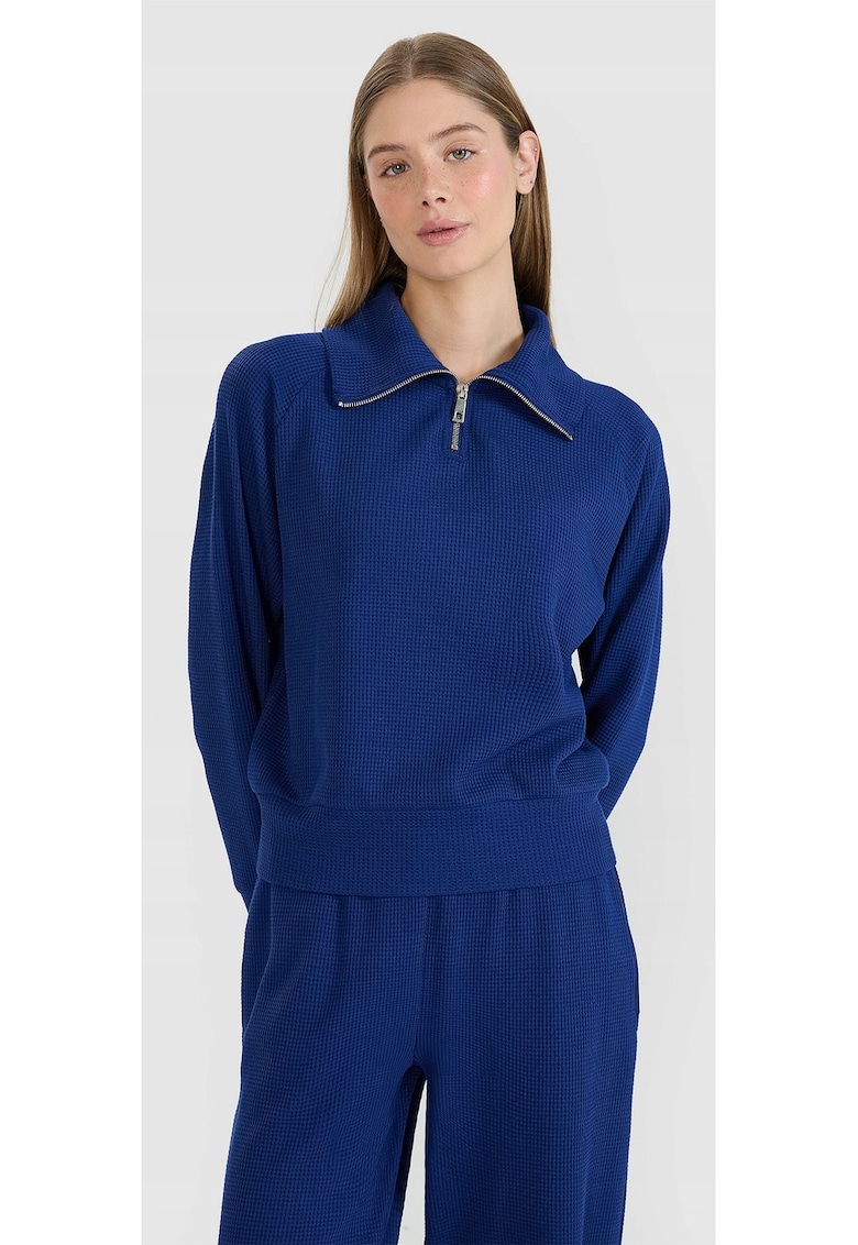 Hanorac dama supradimensionat - fara gluga - bleumarin - bumbac