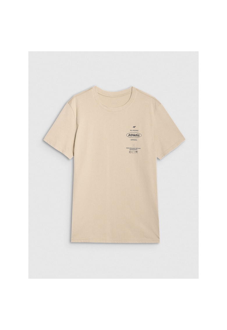 Tricou sport barbati bej - 100% bumbac