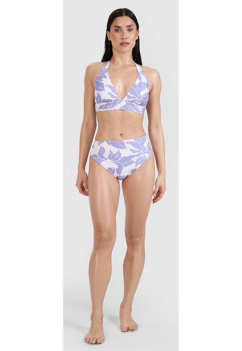 Slip de bikini violet - material elastic - talie inalta - set pentru femei
