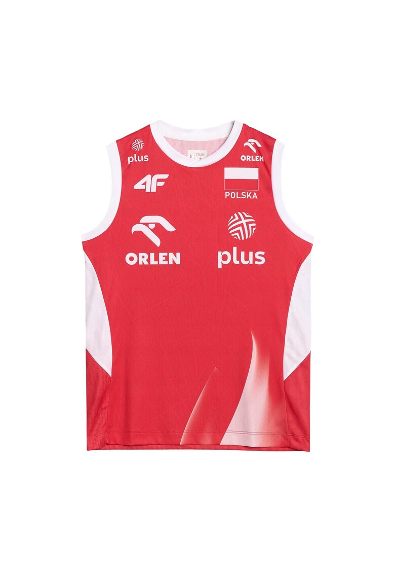 Maiou volei femei material sintetic - rosu/alb