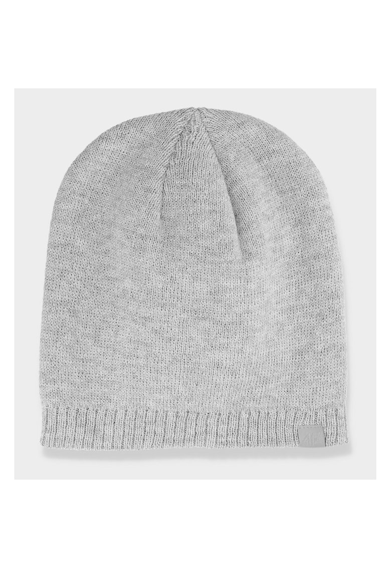 Caciula Femei Gri Deschis Beanie Dublu Strat - Acrilic - SPORTSTYLE - Marime Universala - Sezon AW24