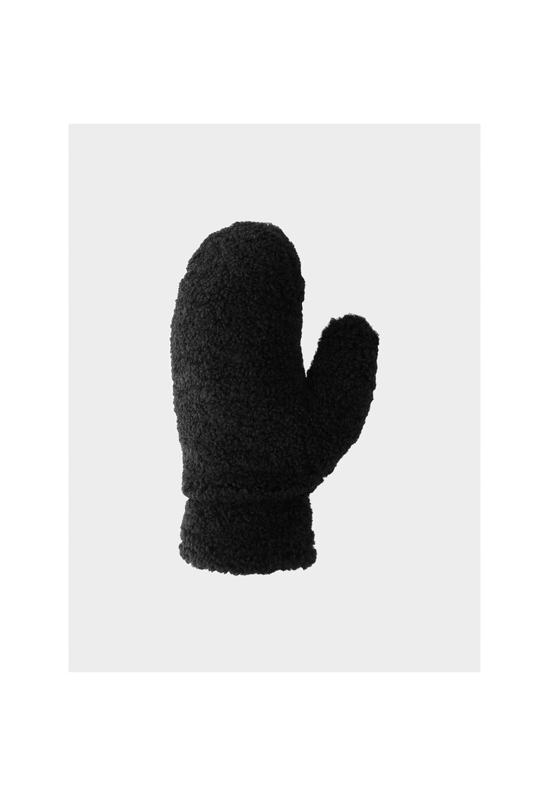 Manusi iarna unisex negru intens - material sintetic - captuseala plus - stil Sportstyle - marime universala