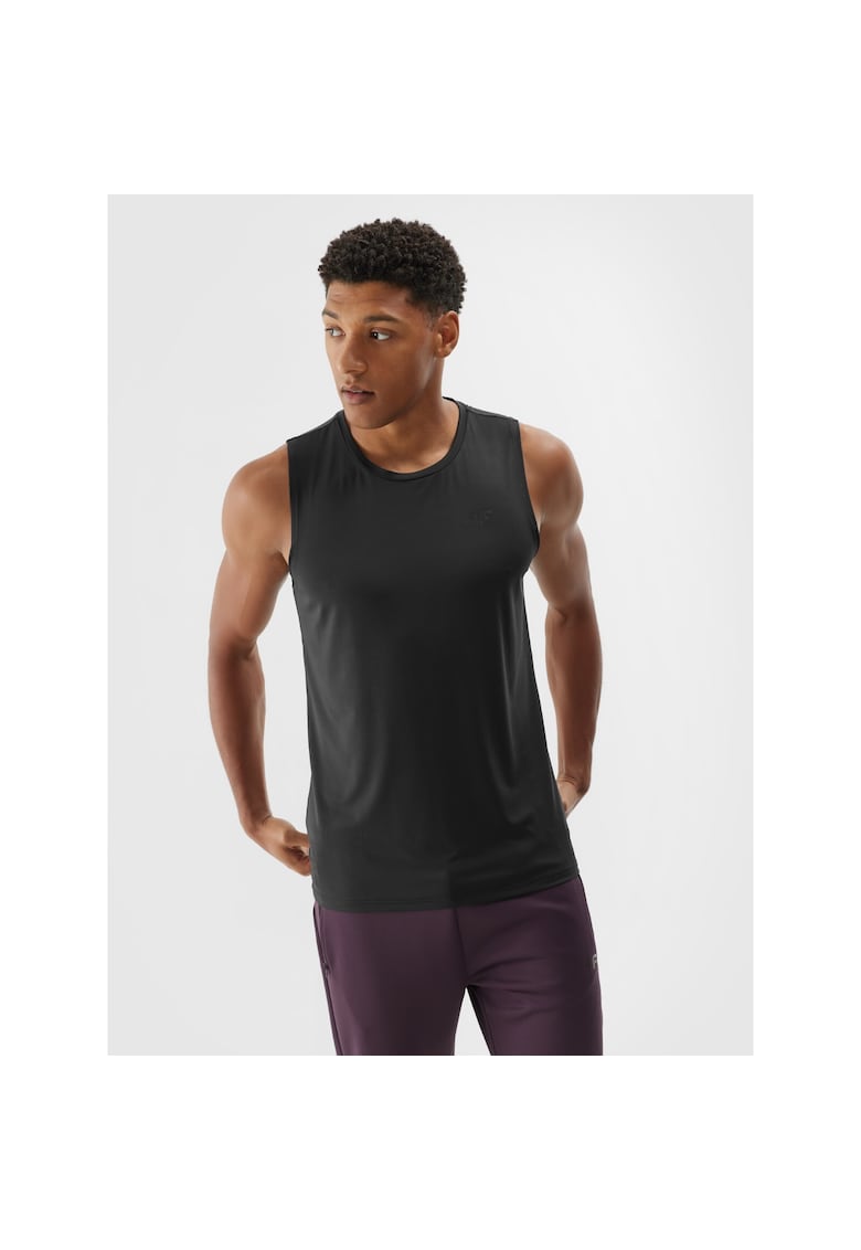 Maiou sport barbati - TRIOC 4F - culoare neagra - material respirabil