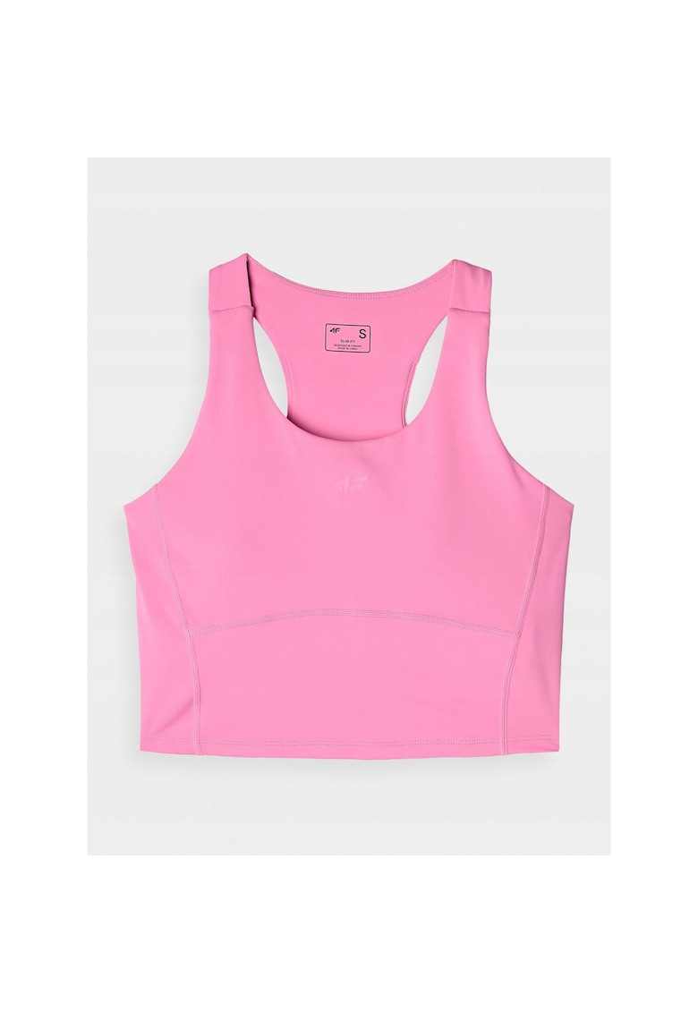 Top scurt de antrenament uscare rapida - sintetic - slim fit - roz