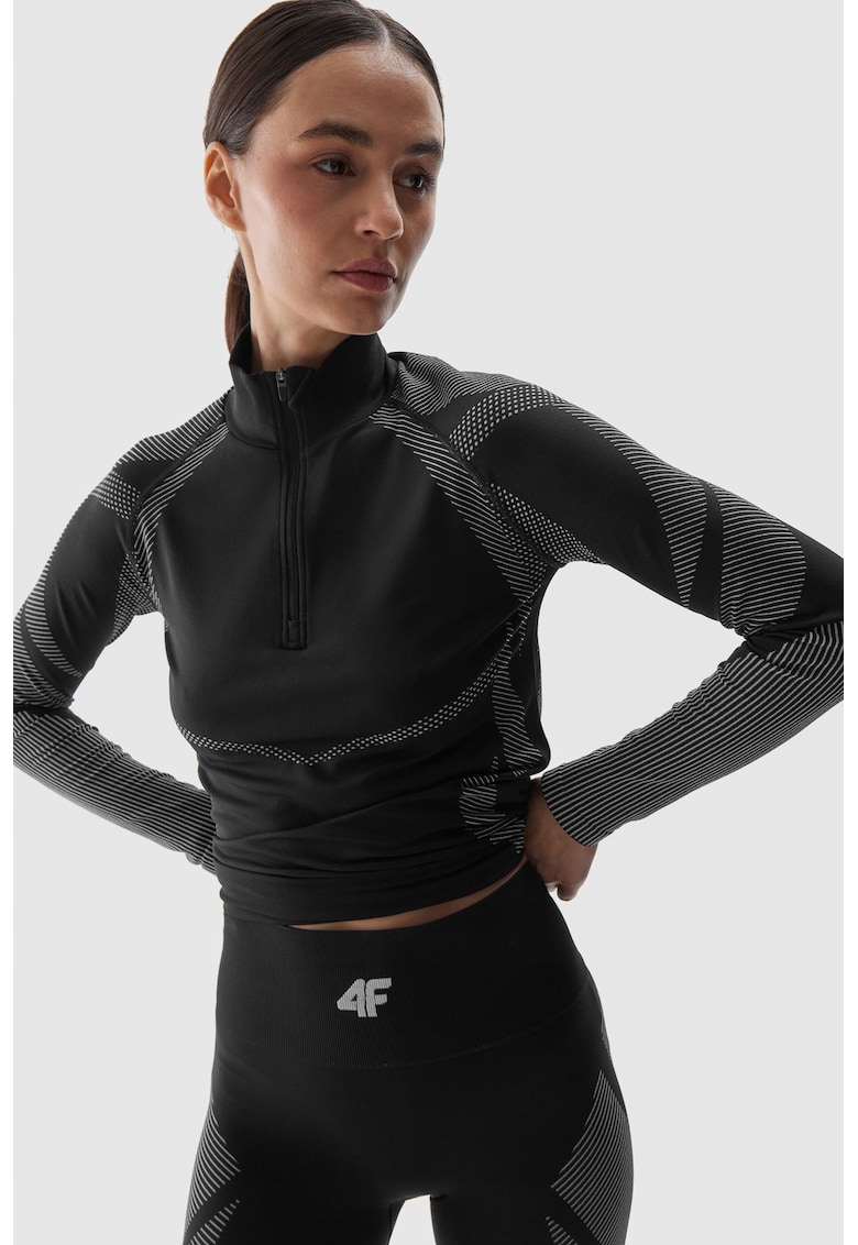 Colanti termici femei negru - croiala slim - fara cusaturi - pentru schi -