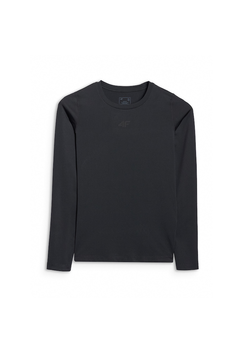 Bluza de antrenament dama slim - uscare rapida - negru - material sintetic